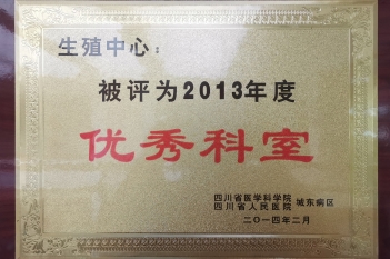 2013年度优秀科室